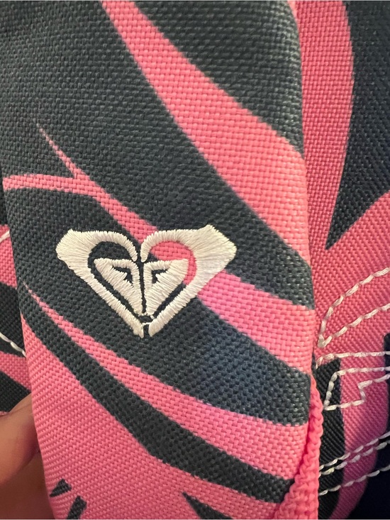 Roxy Pink and Dark Gray Palm Tree Patterned Backpack main image 4